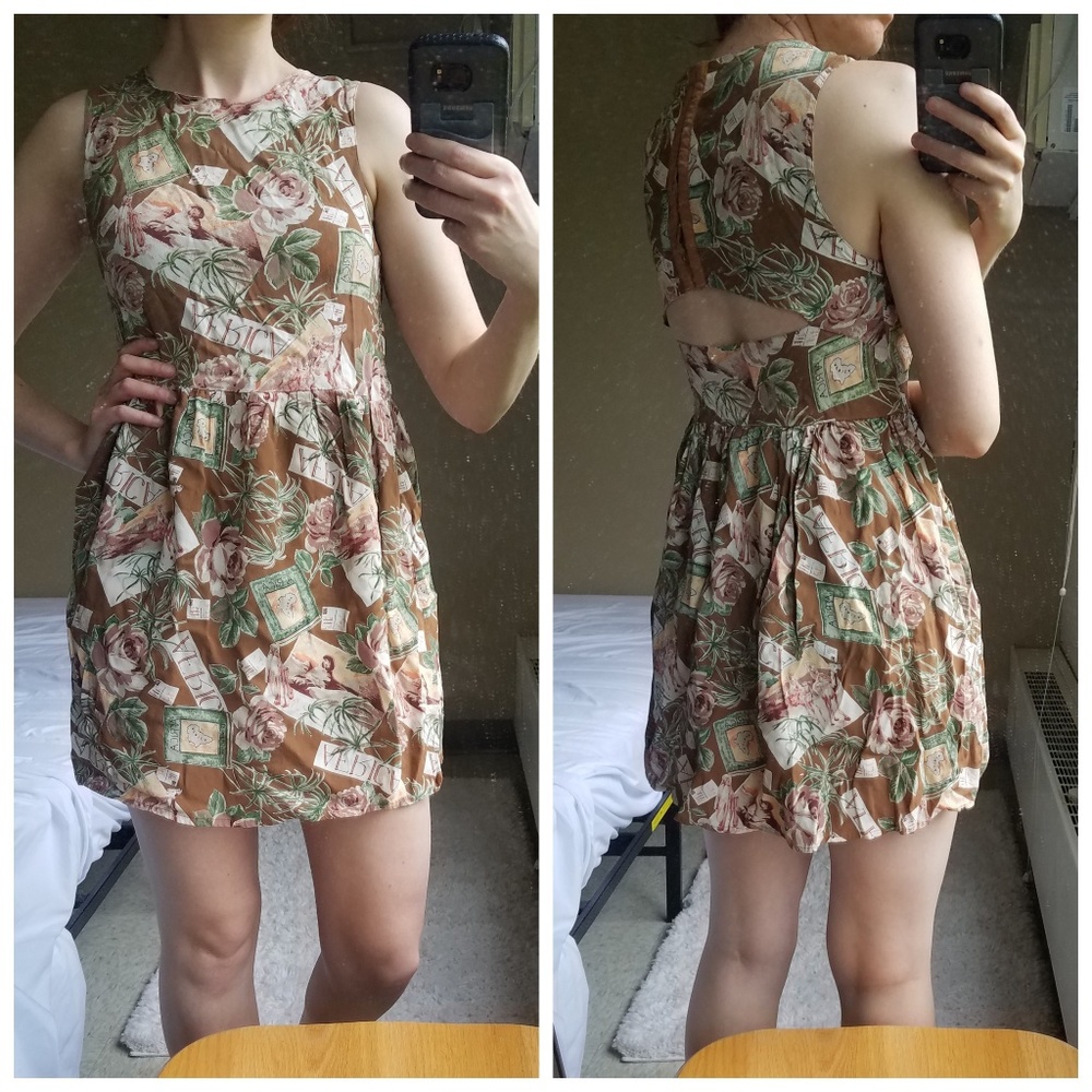 Asos Brown Print US 6 Summer Dress